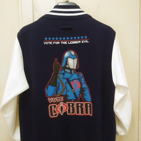 Cobra Commander "Vote for the Lessor Evil" Varsity Jacket - Picture 1 of 5
